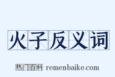 火子反义词是什么意思的图片
